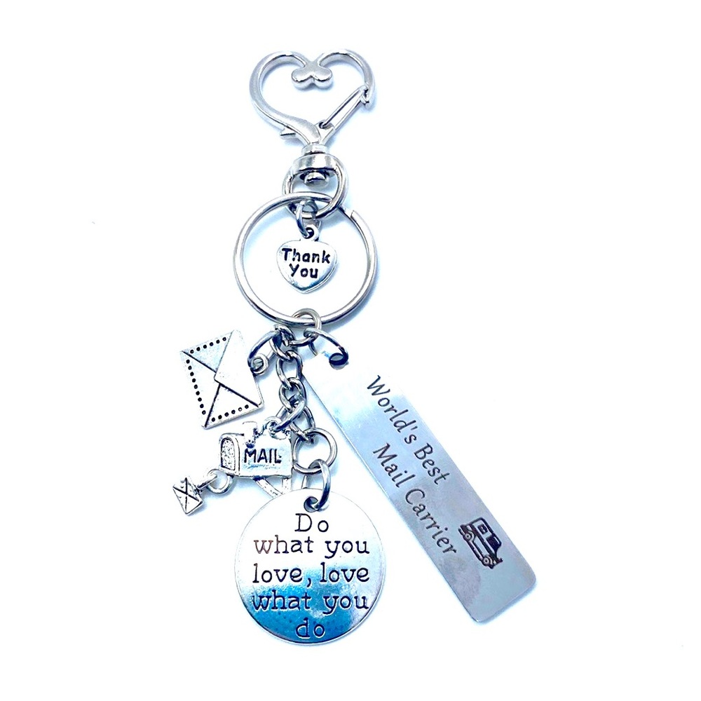 Mail Carrier Keychain Bag Charm Mailman Gift